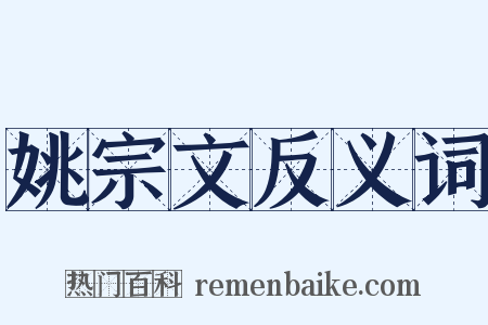姚宗文反义词是什么意思的图片